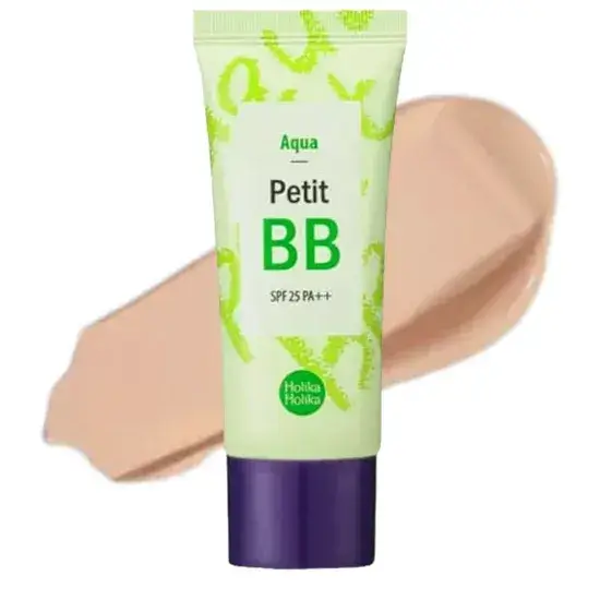 Успокаивающий ББ-крем с зелёным чаем Holika Holika Petit BB Aqua SPF25 PA++