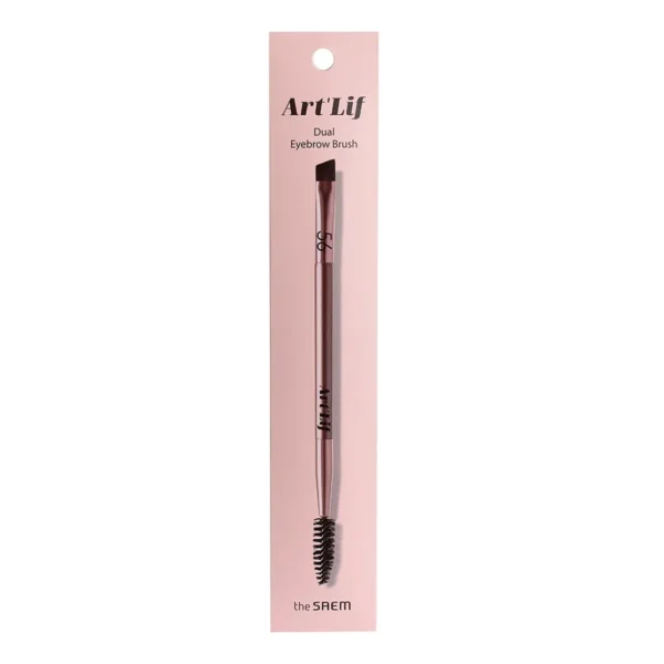 Двусторонняя кисть для бровей со щёточкой The Saem Art'Lif Dual Eyebrow Brush 56