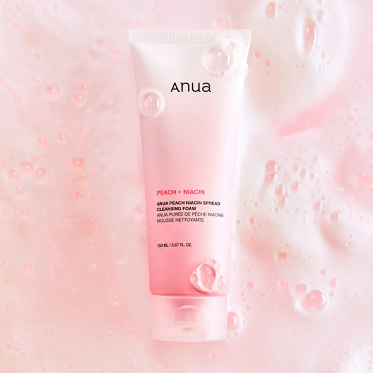 Пенка для умывания с ниацинамидом и персиком для ровного тона Anua Peach Niacin Spread Cleansing Foam Anua Peach Niacin Spread Cleansing Foam 3
