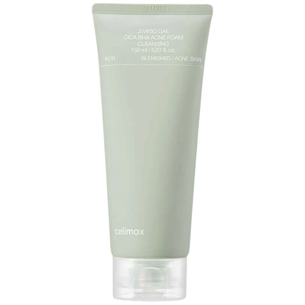 Очищающая пенка от акне с BHA и центеллой Celimax Ji Woo Gae Cica BHA Acne Foam Cleansing Очищающая пенка от акне с BHA и центеллой Celimax Ji Woo Gae Cica BHA Acne Foam Cleansing