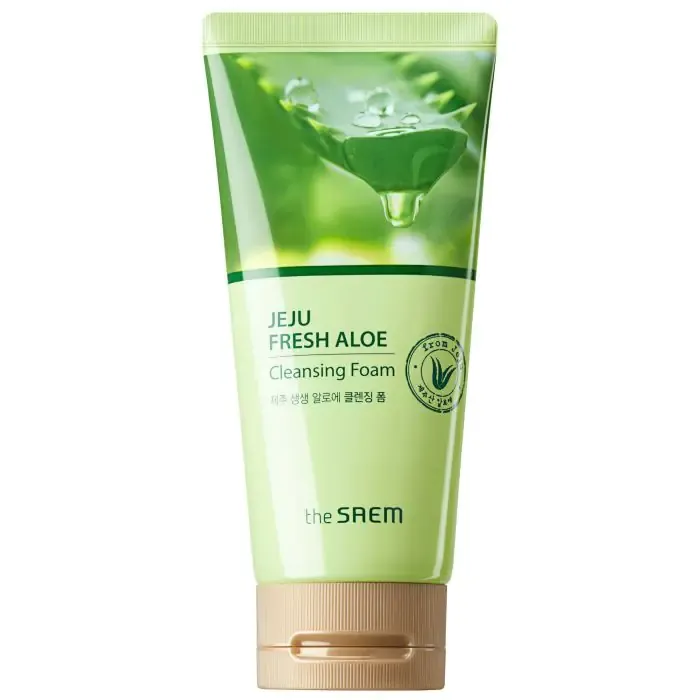 Увлажняющая пенка для умывания с алоэ The Saem Jeju Fresh Aloe Cleansing Foam Увлажняющая пенка для умывания с алоэ The Saem Jeju Fresh Aloe Cleansing Foam