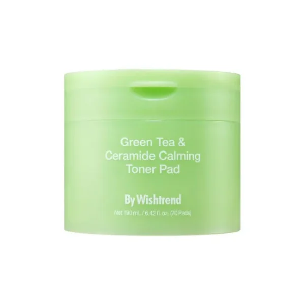 By Wishtrend Green Tea & Ceramide Calming Toner Pad